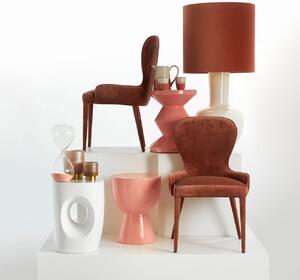 Ružová Stolička Zig Zag ∅ 33,5 × 46 cm POLSPOTTEN
