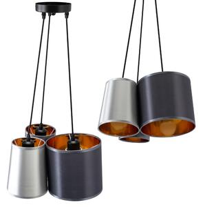 Toolight - Industriálne závesné svietidlo 3xE27 60W APP971-3cp, Biela-šedá-čierna, OSW-03212