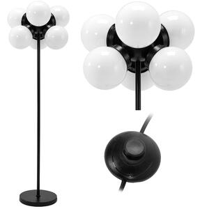 Toolight - Podlahová lampa 6xE27 APP905-6F, čierna-biela, OSW-03204