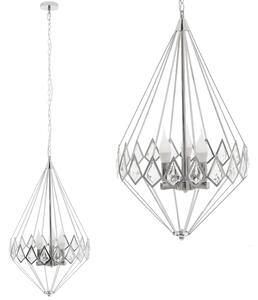 Toolight - Krištáľová závesná lampa 3xE14 40W APP210-3CPR, strieborná, OSW-07500