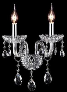 Toolight - Krištáľová nástenná lampa 2xE14 60W 300757, chrómová, OSW-04603