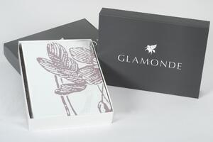 Glamonde luxusné obliečky Maura s kvetinami v šedobielej kombinácii. Novinka našej ponuky! 200x220 cm