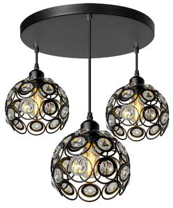 Toolight Edison, závesné svietidlo 3xE27 APP209-3CPR, čierna, OSW-30002
