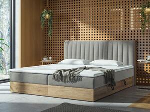 Kontinentálna posteľ Harris 160x200, sivá Soro
