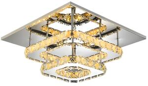 Toolight Krištáľová stropná lampa Plafond LED 24W štvorcová APP410-C