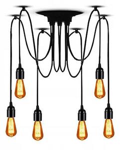Toolight - Stropná lampa Spider 6xE27, čierna, OSW-00017