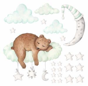 Detská nálepka na stenu Sweet dreams - medvedík