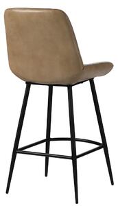 DARKNESS Barová stolička z pravej kože, 52x57x108, béžová