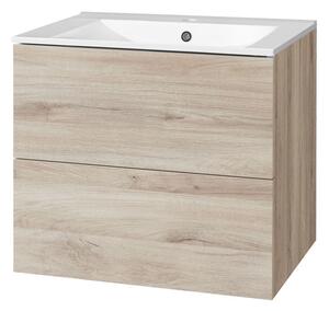 Mereo Mereo, Aira, kúpeľňová skrinka s keramickým umývadlom 61 cm, MER-CN720
