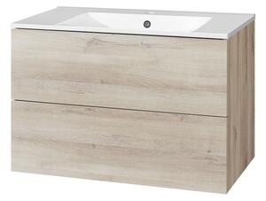 Mereo Mereo, Aira, kúpeľňová skrinka s keramickým umývadlom 81 cm, MER-CN721