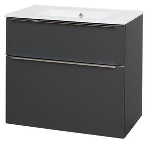 Mereo Mereo, Mailo, kúpeľňová skrinka s keramickým umývadlom 81 cm, chrómové madlo, MER-CN531