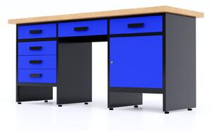 TvojRegal Kovový pracovný stôl MT6 Farebné prevednie: Modrá