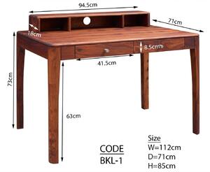 BRONX Stôl Sheesham 112x71x85 orech, olejovaný