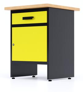 TvojRegal Kovový pracovný stôl WB1B - Modul Farebné prevednie: Žltá