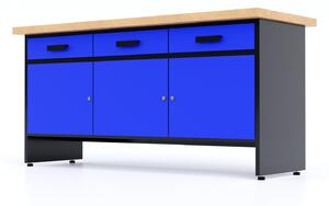 TvojRegal Kovový pracovný stôl WB3 Farebné prevednie: Modrá