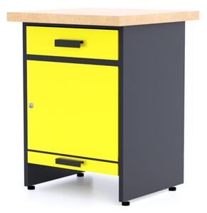 TvojRegal Kovový pracovný stôl WB1B-2s - Modul Farebné prevednie: Žltá