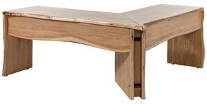 WOODLAND Rohový písací stôl z, akácie, 185x163x76 prírodný lak