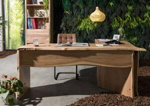 WOODLAND Rohový písací stôl z, akácie, 185x163x76 prírodný lak