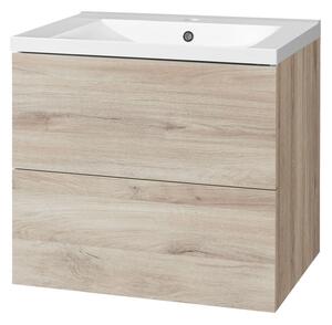 Mereo Mereo, Aira, kúpeľňová skrinka s umývadlom z liateho mramoru 61 cm, MER-CN720M