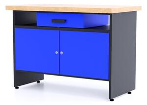 TvojRegal Kovový pracovný stôl S1D2 Farebné prevednie: Modrá