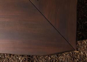 WOODLAND Rohový písací stôl z, akácie, 185x163x76 hnedý lakovaný