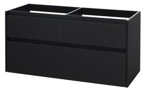 Mereo Opto, kúpeľňová skrinka 121 cm, čierna matná, MER-CN943S
