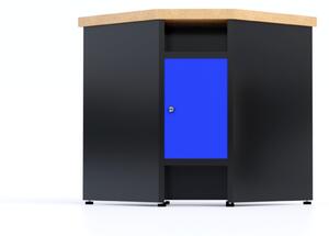 TvojRegal Kovový pracovný stôl rohový - Modul Farebné prevednie: Modrá