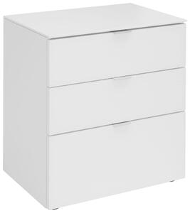 NOČNÝ STOLÍK, biela, 58/62.5/40 cm Moderano - Spálňové sety