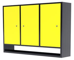 TvojRegal Kovová dielenská skrinka WS2D3 s policou Farebné prevednie: Žltá