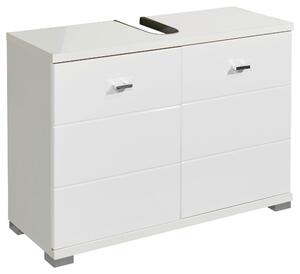 SKRINKA POD UMÝVADLO, biela s vysokým leskom, biela, 80/57/31 cm Xora - Kúpeľňové skrinky