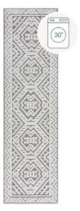 Sivý umývateľný behúň zo ženilky 60x240 cm Jaipur – Flair Rugs