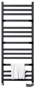 Regnis LOX DUO, vykurovacie teleso 300x520mm, 401W, čierna matná, LOXDUO570/300/D270/BLACK