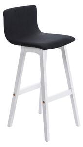 Barová stolička Taun látka, nohy biele Farba Čierna