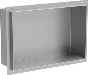 Mexen X-Wall-NR, polička na zapustenie pod obklad bez goliera 30 x 20 cm, oceľová, 1911302010