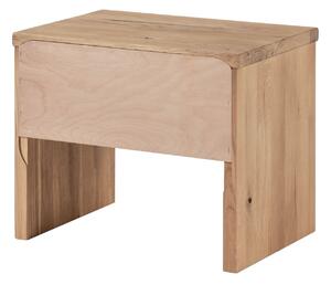 JANGALI Nočný stolík divoký dub, 50x35x40, bianco olejovaný