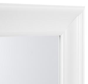 Závesné nástenné zrkadlo Biele 51 x 141 cm zo syntetického materiálu inšpirovaného minimalistickým štýlom v škandinávskom štýle