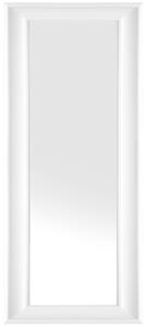 Závesné nástenné zrkadlo Biele 51 x 141 cm zo syntetického materiálu inšpirovaného minimalistickým štýlom v škandinávskom štýle