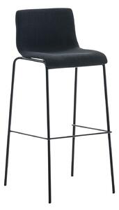 Barová stolička Hoover ~ látka, kovové nohy čierne - Čierna