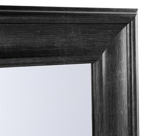 Závesné nástenné zrkadlo Čierne 51 x 141 cm zo syntetického materiálu inšpirovaného minimalistickým štýlom v škandinávskom štýle