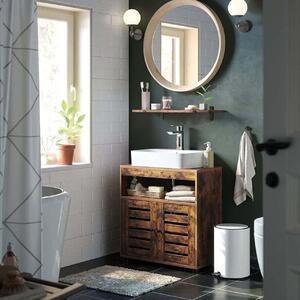 Hnedá Kúpeľňová skrinka pod umývadlo 60 × 30 × 63 cm SONGMICS