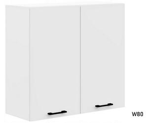 Kuchynská skrinka horná dvojdverová KOSTA W80 2D, 80x58x30, biela