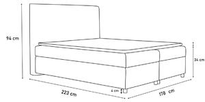 Čalúnená posteľ OLIVER, 160x200, dubaj 06