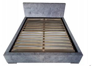 Čalúnená posteľ OLIVER, 160x200, biela ekokoža