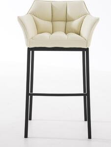 Barová stolička Damas B4 ~ koženka, čierny rám Farba Krémová