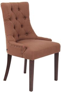 Jedálenská stolička Aberdeen látka, drevené nohy antik tmavé Farba Hnedá