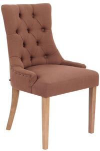 Jedálenská stolička Aberdeen ~ látka, drevené nohy antik svetlé Farba Hnedá