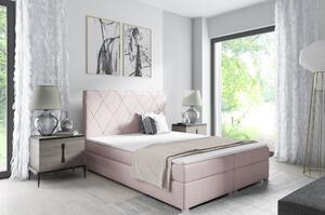 Čalúnená posteľ Melinda 160x200cm, růžová Jasmine