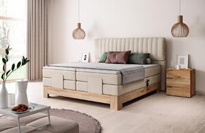 Luxusná box spring posteľ Elite 180x200, krémová Monolith