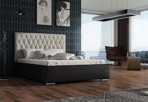 Čalúnená posteľ SIENA + rošt + matrac, Siena06 s gombíkom/Dolaro08, 180x200
