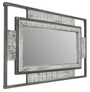 STEEL Zrkadlo Mango 76x4x122 šedé, lakované